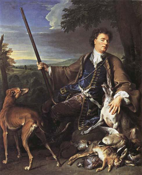 Francois Desportes Portrait of the Artist in Hunting Dress Norge oil painting art